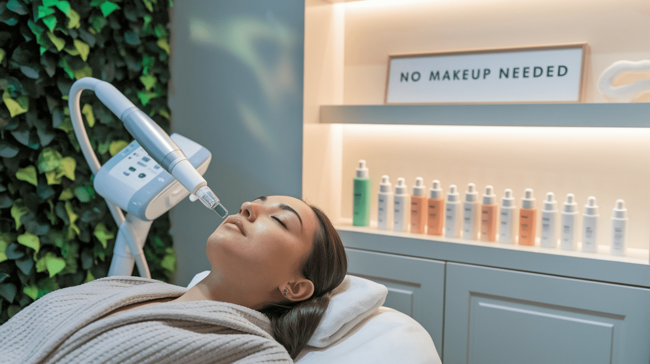 hydrafacial glowing skin no makeup tulsa