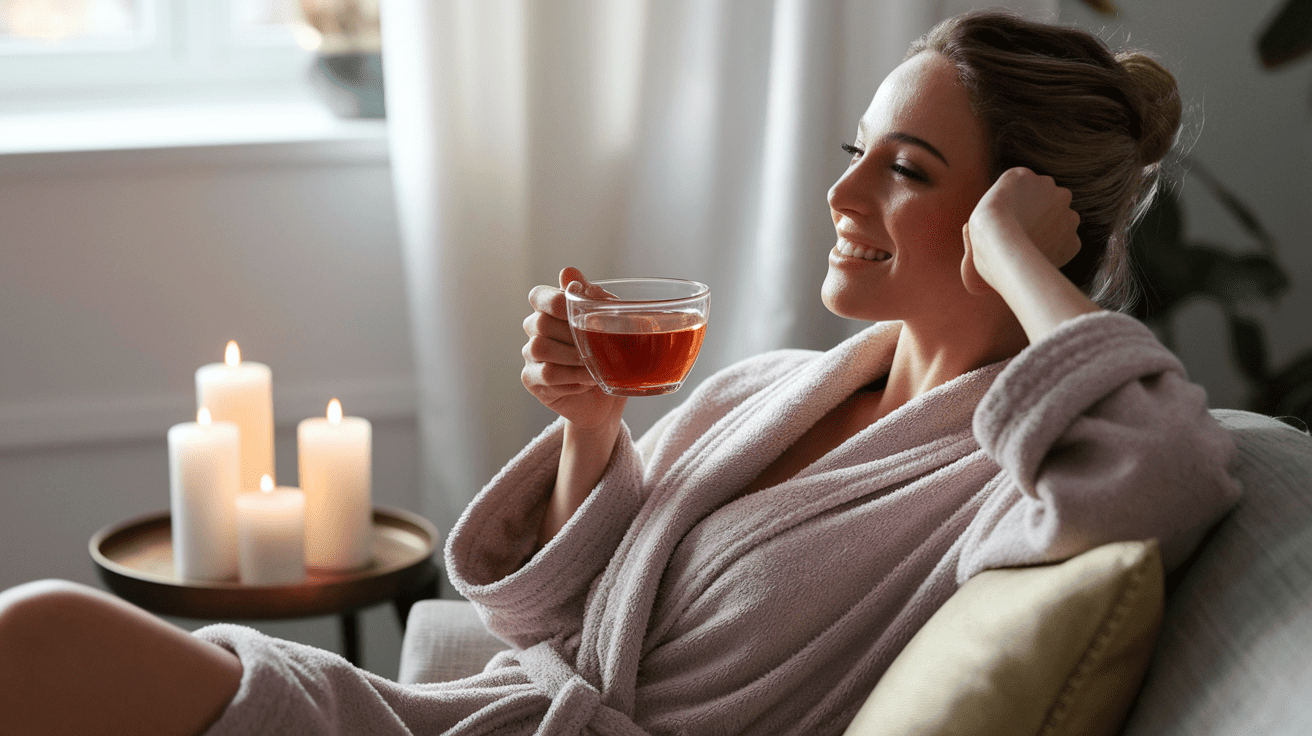 staycation beauty glow home