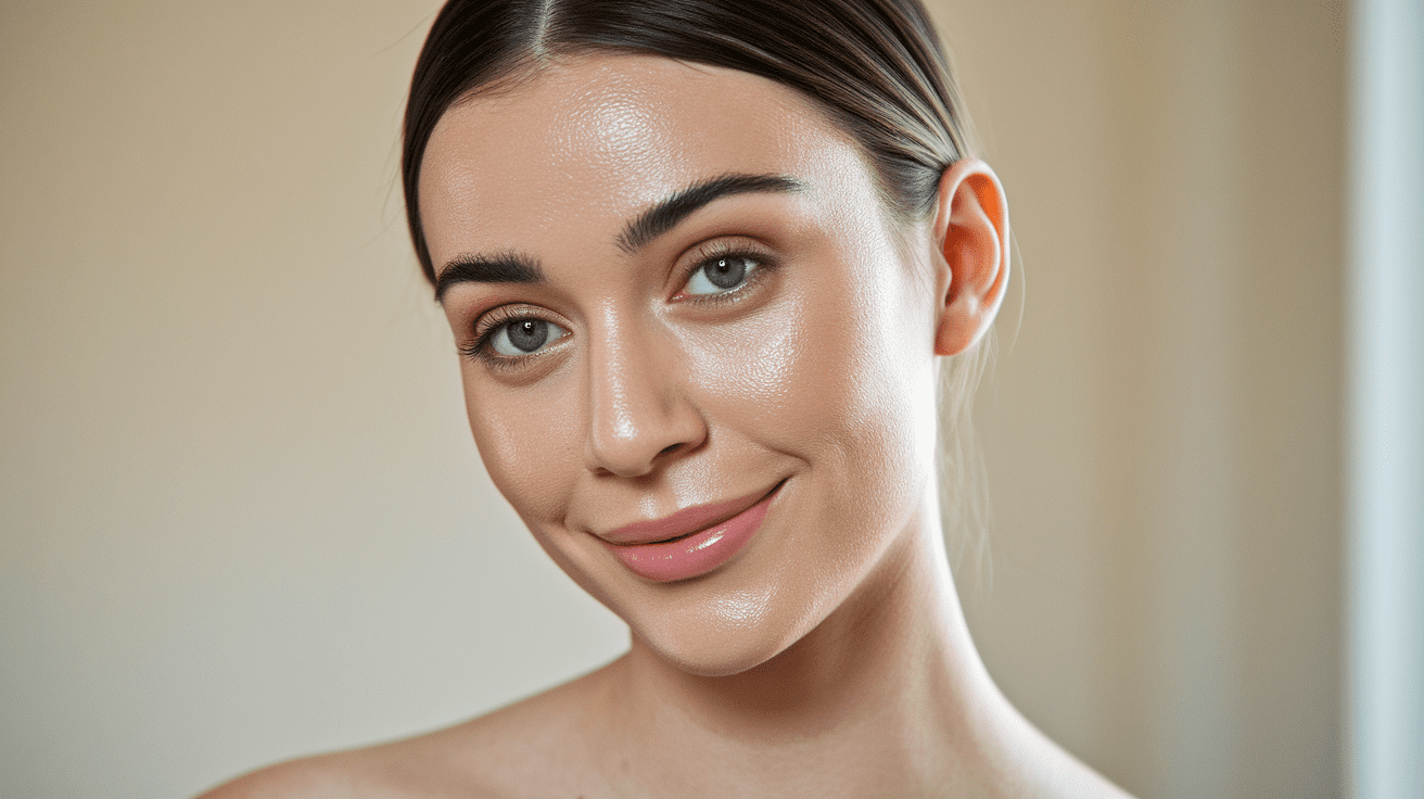 healthy skin closeup natural glow