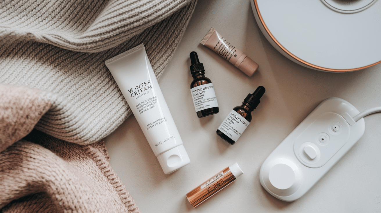 winter glow skincare flatlay tulsa