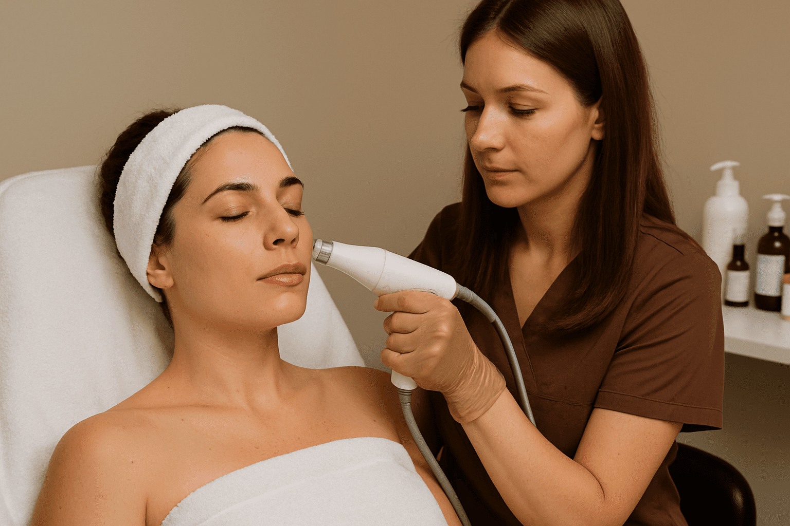 2025 07 skincareinstitutenet hydrafacial cheek skin treatment