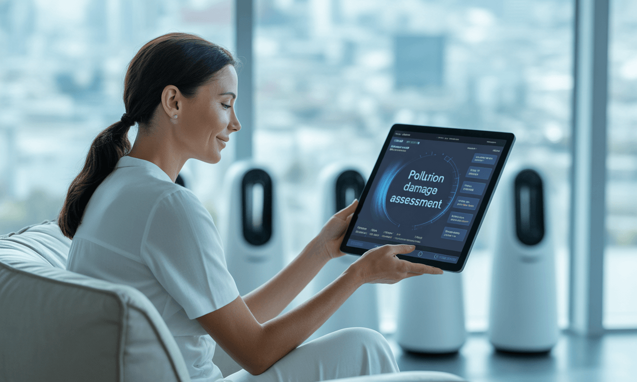 air pollution skin damage