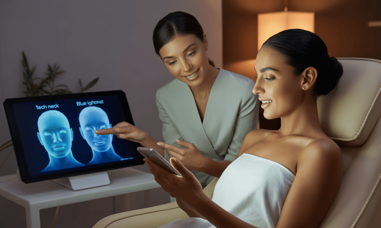 tech aging blue light skin