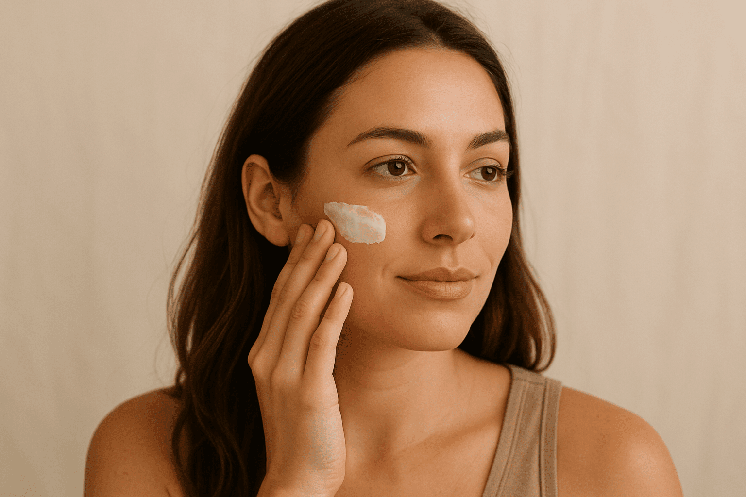 2025 08 skincareinstitute.net woman applying face cream v1