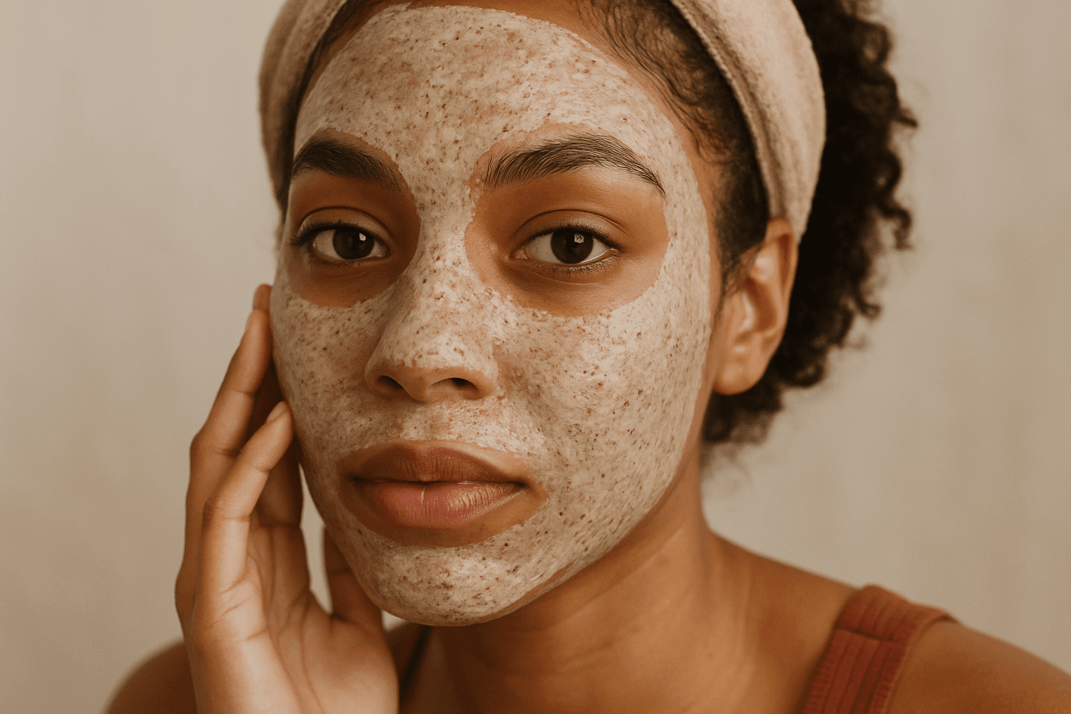 2025 08 skincareinstitute.net woman exfoliating face mask v1