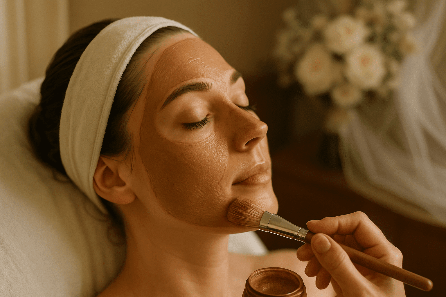 2025 10 skincareinstitute.net img facial mask treatment v1  skin care institute - aesthetic professional examining a patient’s face during a skincare consultation.