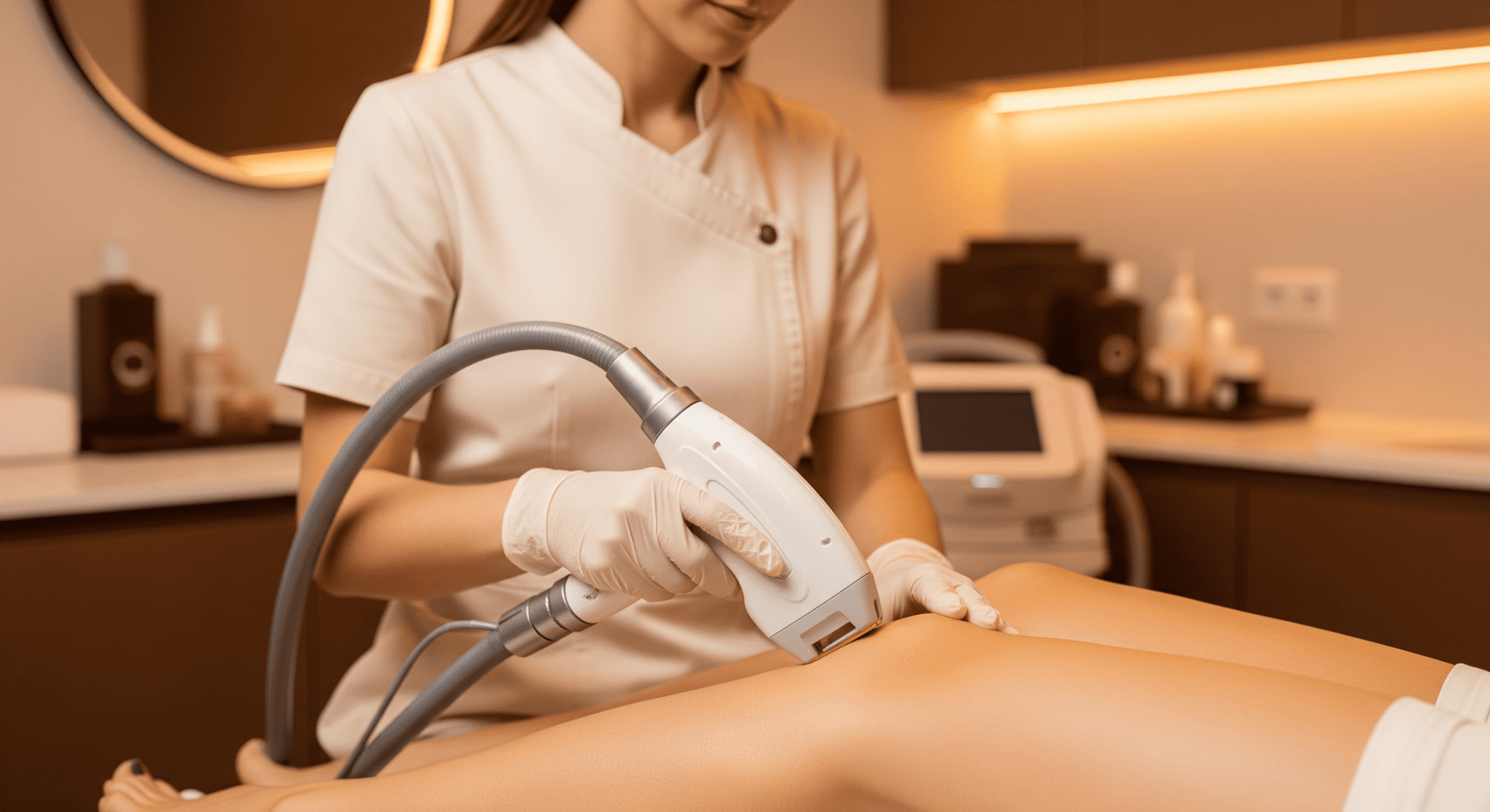 2025 12 skincareinstitutenet img sylfirm rf microneedling v1 skin care institute - a skincare specialist using a sylfirm x rf microneedling device on a client’s face.