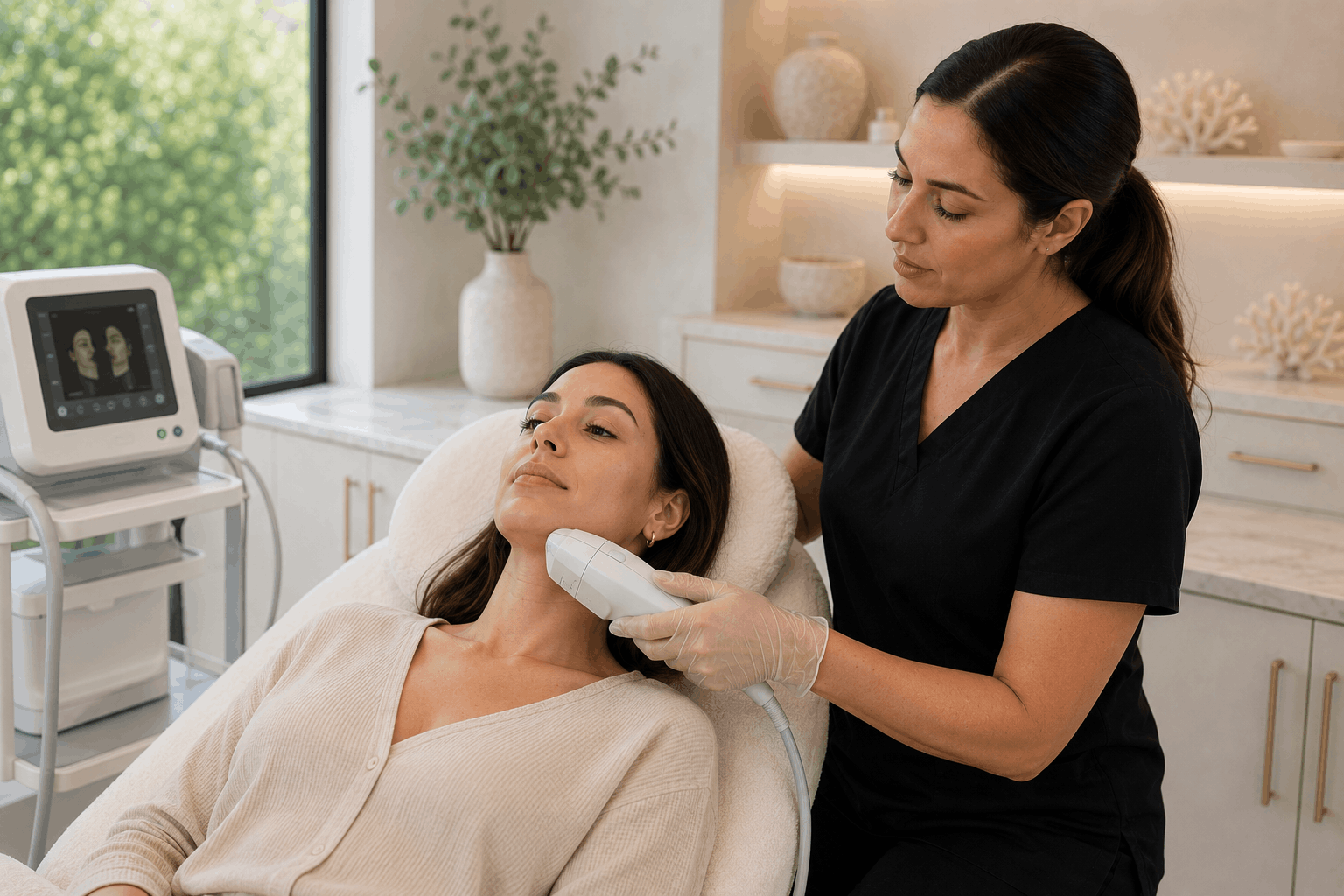 ultherapy neck tightening without surgery treatment