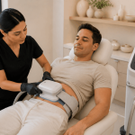 CoolSculpting for men for stubborn fat body contouring treatment.