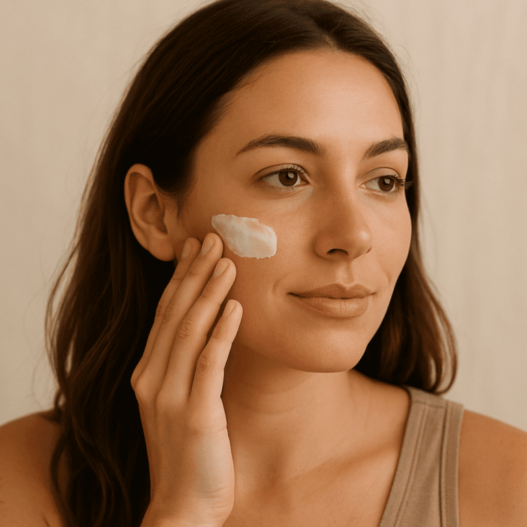 2025 08 skincareinstitute.net woman applying face cream v1