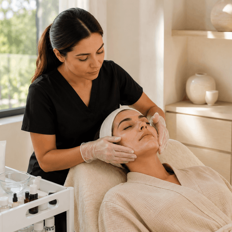 Best facial for dull skin without downtime with SCI Signature Facial treatment.