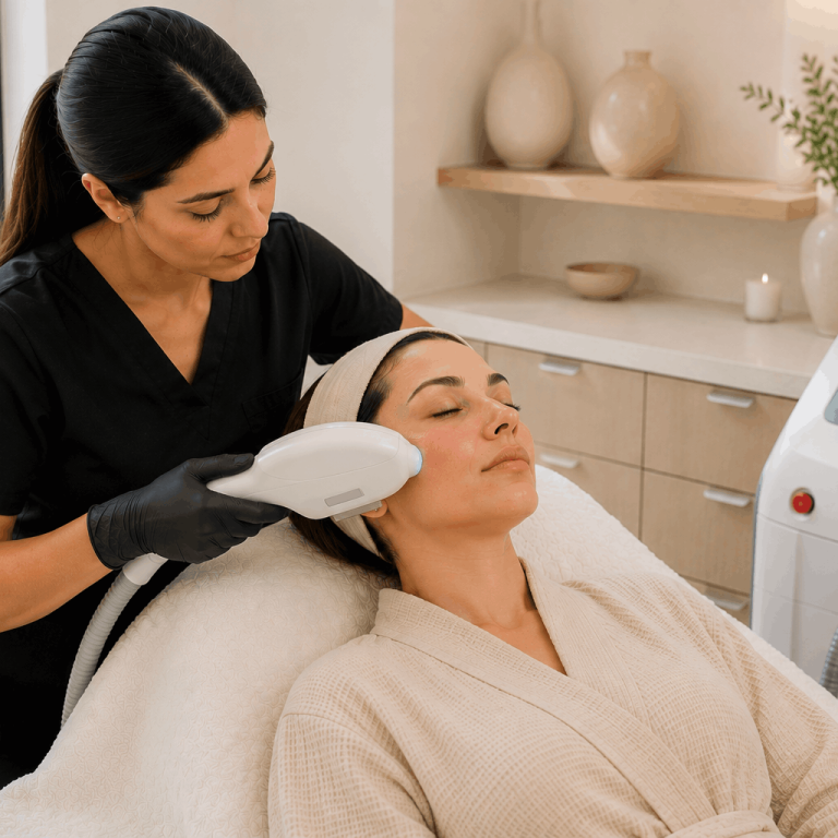 Lumecca IPL for broken capillaries and facial redness treatment.