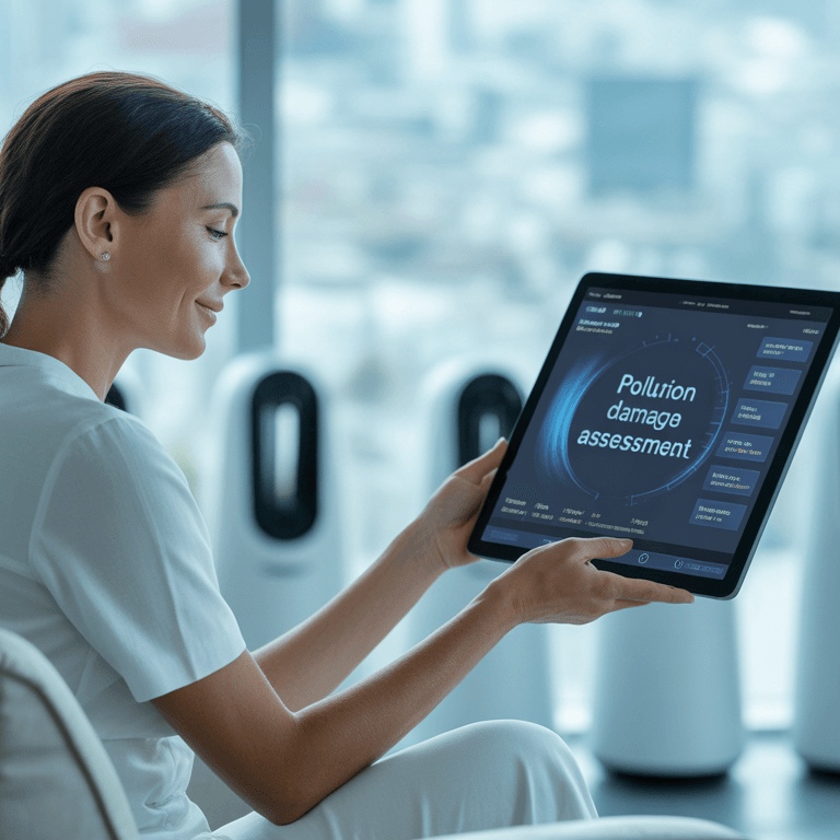 air pollution skin damage