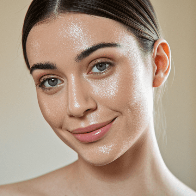 healthy skin closeup natural glow