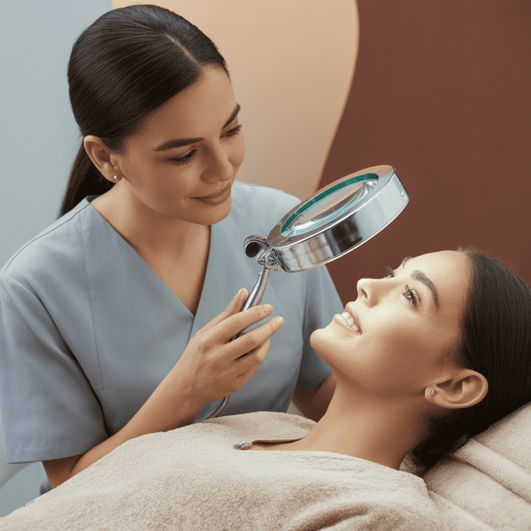 shrink pores facial examination