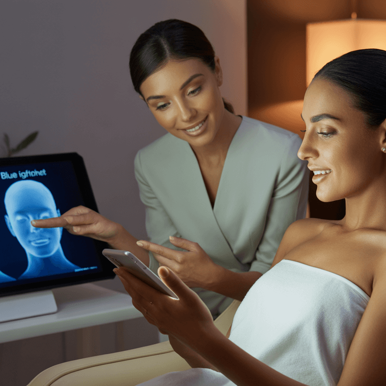 tech aging blue light skin